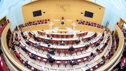 Plenumssitzung am 20. April 2020 im Bayerischen Landtag.