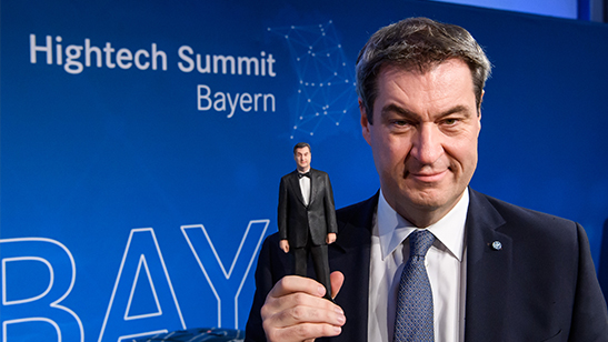 Ministerpräsident Dr. Markus Söder, MdL, bei dem Hightech Summit Bayern am 3. Februar 2020 an der TU München in Garching.